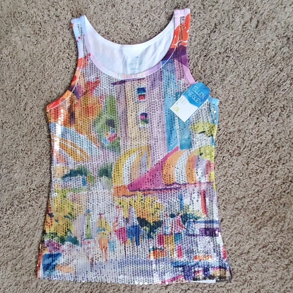 Ellen Negley sequined tank NWT size small - Picture 1 of 5